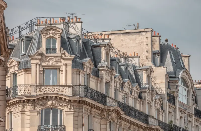 Toits d'immeuble Haussmanien représentant les opportunités de la vente en viager à Paris